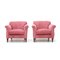 Pink Velvet Armchairs, 1960s, Set of 2 9