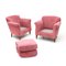 Pink Velvet Armchairs, 1960s, Set of 2 6
