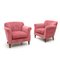 Pink Velvet Armchairs, 1960s, Set of 2 2