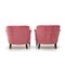 Pink Velvet Armchairs, 1960s, Set of 2 8