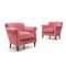 Pink Velvet Armchairs, 1960s, Set of 2 1