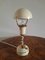 Lampada da tavolo regolabile in bronzo laccato, anni '40, Immagine 2