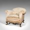 Antique French Beech & Fabric Tub Armchair, Circa 1900 3