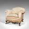 Antique French Beech & Fabric Tub Armchair, Circa 1900, Image 3