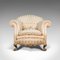 Antique French Beech & Fabric Tub Armchair, Circa 1900 2