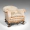 Antique French Beech & Fabric Tub Armchair, Circa 1900, Image 1