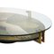 20th Century French Wood & Brass Coffee Table, 1920s, Image 6