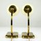 Mid-Century Brass & Glass Bedside Lamps, Set of 2 8