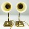 Mid-Century Brass & Glass Bedside Lamps, Set of 2, Image 6