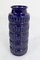 Tall German Dark Blue Ceramic Vase by Scheurich, 1970s 1