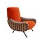 Italian Cotton & Velvet Lady Armchair by Marco Zanuso for Arflex, 1950s 1