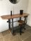 Antique Industrial Iron Hall Table with Wooden Top from Singer, 1920s 4