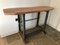 Antique Industrial Iron Hall Table with Wooden Top from Singer, 1920s, Image 1