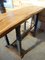 Antique Industrial Iron Hall Table with Wooden Top from Singer, 1920s 6
