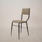 Italian Black Metal and Gray Leather Dining Chairs, 1950s, Set of 2 16