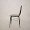 Italian Black Metal and Gray Leather Dining Chairs, 1950s, Set of 2 14