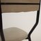 Italienische Esszimmerstühle aus Schwarzem Metall & Grauem Leder, 1950er, 2er Set 7