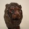 Grande Sculpture Lion Art Déco en Céramique, Terre Cuivre, Allemagne, 1930 6