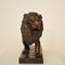 Big German Art Deco Lion Sculpture in Ceramic, Terracotta Copper, 1930 4