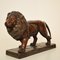 Big German Art Deco Lion Sculpture in Ceramic, Terracotta Copper, 1930 1