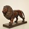 Big German Art Deco Lion Sculpture in Ceramic, Terracotta Copper, 1930, Image 1
