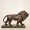 Big German Art Deco Lion Sculpture in Ceramic, Terracotta Copper, 1930, Image 5