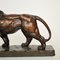 Big German Art Deco Lion Sculpture in Ceramic, Terracotta Copper, 1930 10