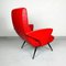 Vintage Italian Red Armchairs, 1950s, Set of 2, Image 6