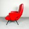 Fauteuils Vintage Rouges, Italie, 1950s, Set de 2 7