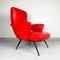 Fauteuils Vintage Rouges, Italie, 1950s, Set de 2 8