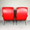 Vintage Italian Red Armchairs, 1950s, Set of 2, Image 4