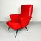 Italienische Rote Vintage Sessel, 1950er, 2er Set 5