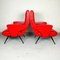 Vintage Italian Red Armchairs, 1950s, Set of 2 2