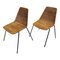 Vintage Rattan Metall Stühle von Gian Franco Legler, 1970er, 2er Set 1
