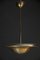 Bauhaus Brass Chandelier with Indirect Light, 1930s, Image 2