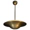 Bauhaus Brass Chandelier with Indirect Light, 1930s, Image 1