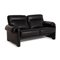 Model Ds 70 Black Leather 2-Seater Sofa from de Sede 6