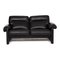 Model Ds 70 Black Leather 2-Seater Sofa from de Sede 1