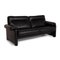 Model Ds 70 Black Leather 3-Seater Sofa from de Sede, Image 6