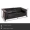 Schwarzes Leder Sofa Set von Laauser 2