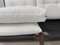 Scandinavian 2-Seat White Textile and Stained Wood Sofa, Image 13