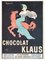 Werbeplakat von Chocolat Klaus, 1960er 1