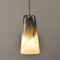 Delta Pendant Lamp in Light Grey & Blue Grey, Moire Collection, Hand-Blown Glass by Atelier George 2