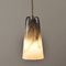Delta Pendant Lamp in Light Grey & Blue Grey, Moire Collection, Hand-Blown Glass by Atelier George, Image 2