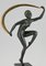 Art Deco Bronze Sculpture, Nude Dancer with Scarf, Zoltan Kovats 10