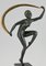 Sculpture Art Déco en Bronze, Danseur de Nu avec Echarpe, Zoltan Kovats 10