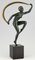 Scultura Art Déco in bronzo, ballerina nuda con sciarpa, Zoltan Kovats, Immagine 7