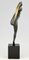 Art Deco Bronze Sculpture, Nude Dancer with Scarf, Zoltan Kovats, Image 8