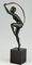 Scultura Art Déco in bronzo, ballerina nuda con sciarpa, Zoltan Kovats, Immagine 4