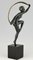 Art Deco Bronze Sculpture, Nude Dancer with Scarf, Zoltan Kovats 9